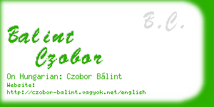 balint czobor business card
