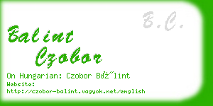 balint czobor business card